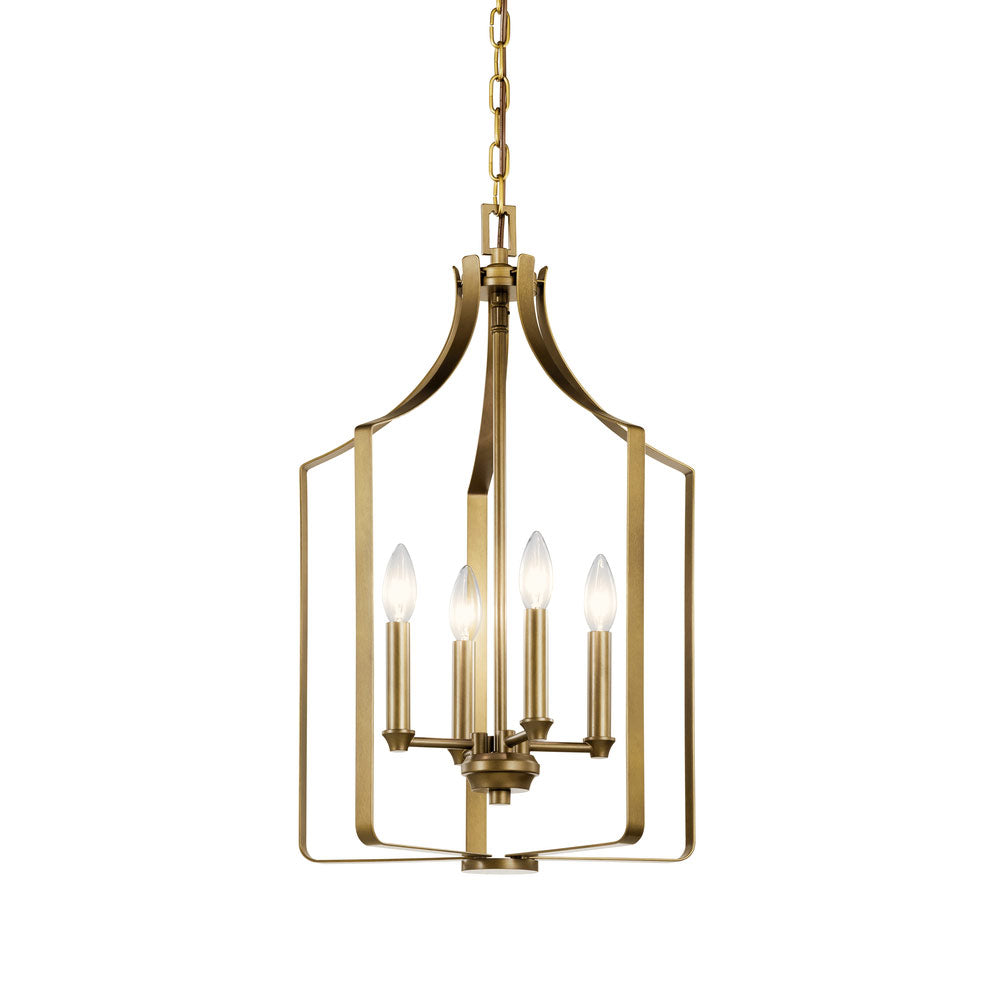 Morrigan 15 in. 4 Lights Chandelier Brass Finish - Bees Lighting