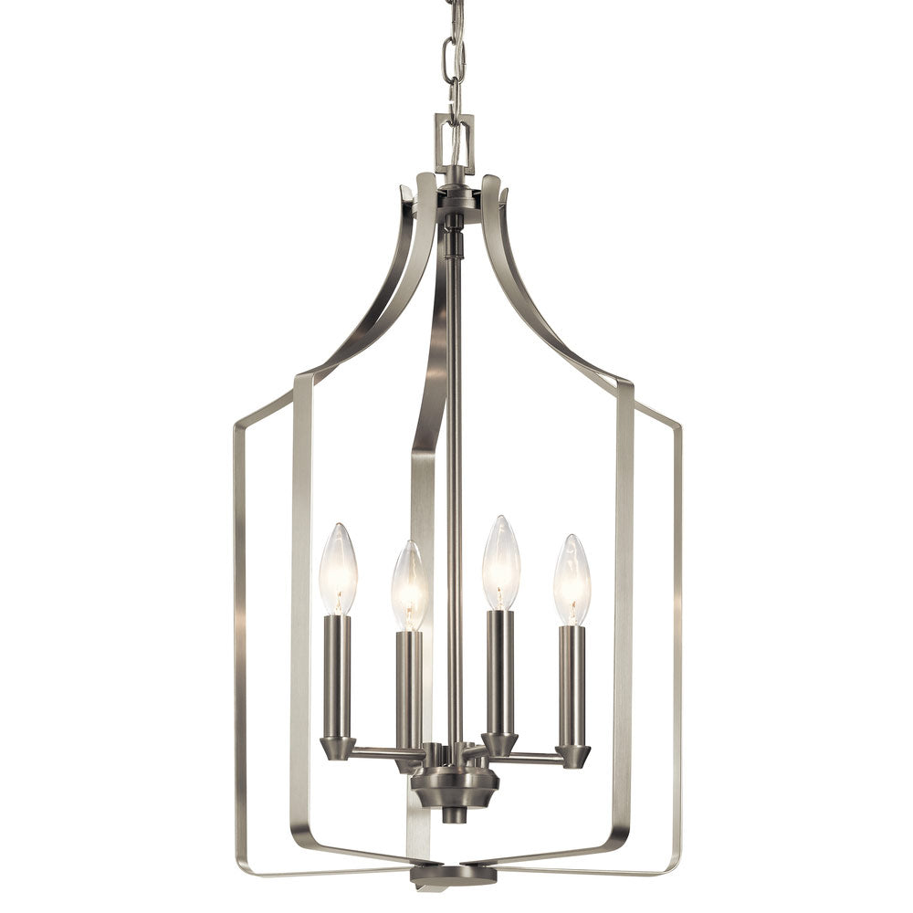 Morrigan 15 in. 4 Lights Chandelier Nickel Finish - Bees Lighting