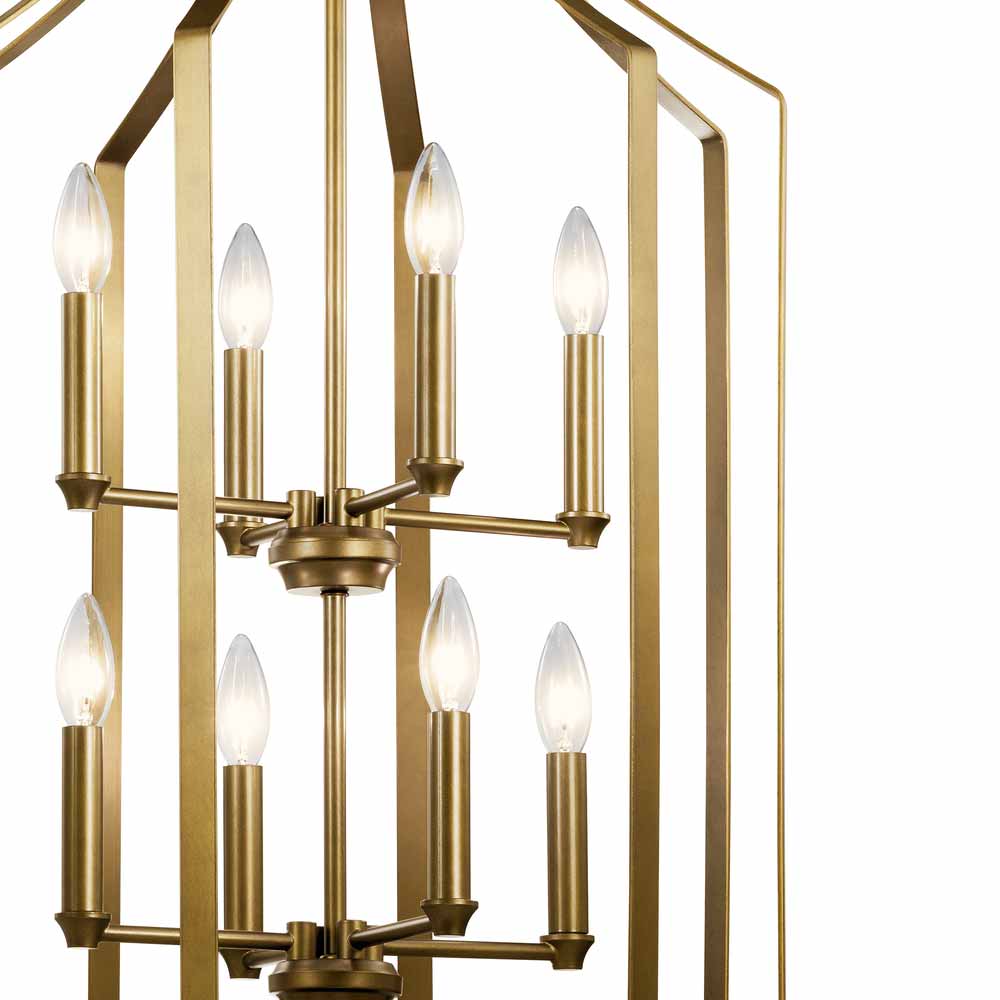 Morrigan 19 in. 8 Lights Chandelier Brass Finish - Bees Lighting