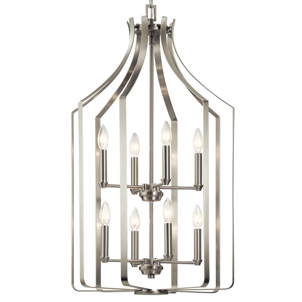 Morrigan 19 in. 8 Lights Chandelier Nickel Finish - Bees Lighting