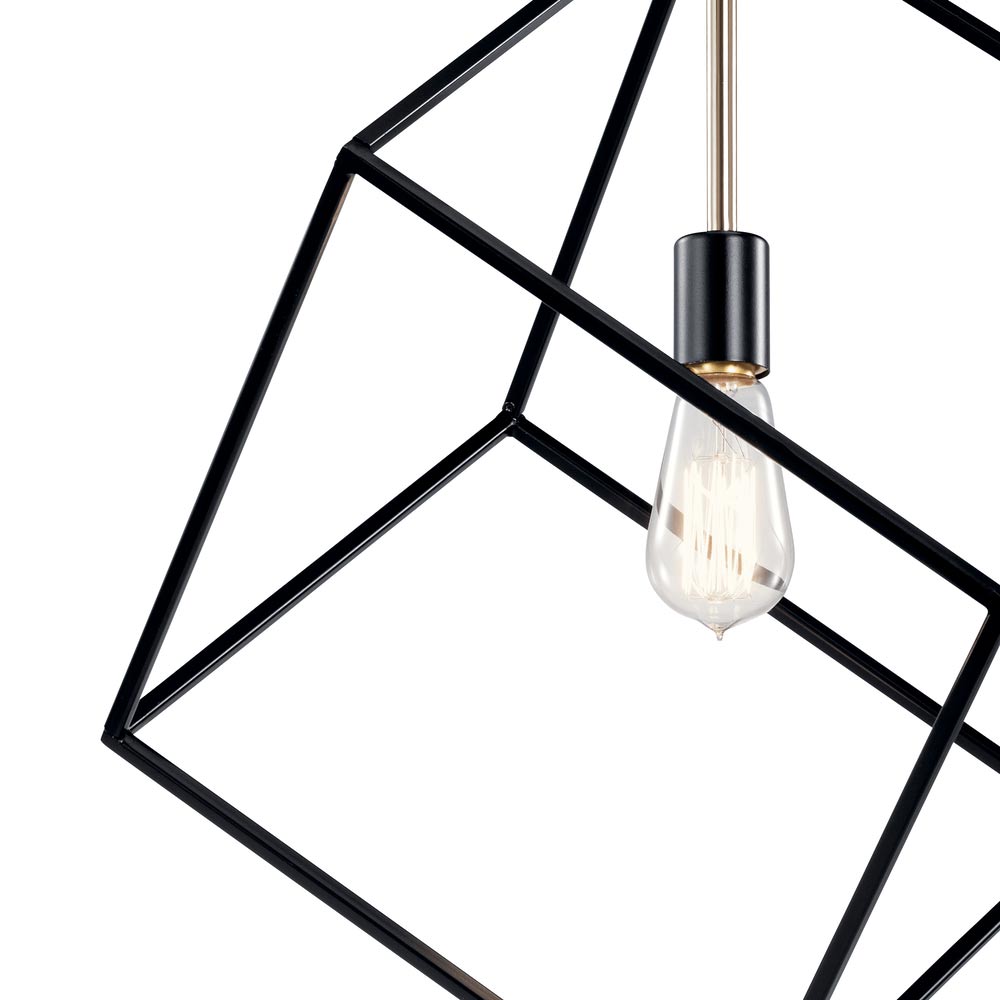 Cartone 17 in. Pendant Light Black Finish - Bees Lighting