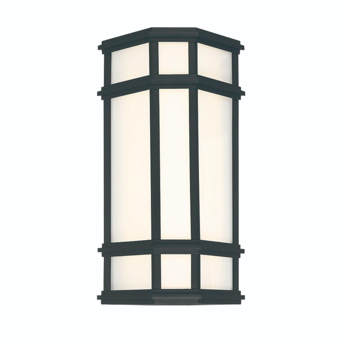 Monte 14 In. LED Outdoor Wall Sconce Satin Black Finish