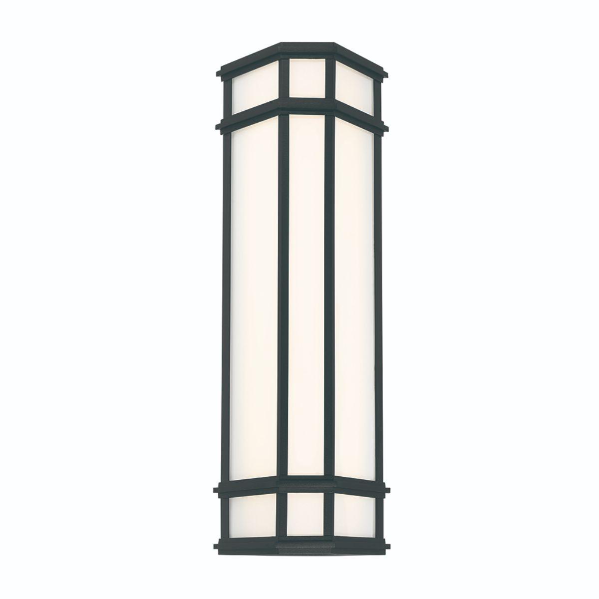 Monte 21 In. LED Outdoor Wall Sconce Satin Black Finish
