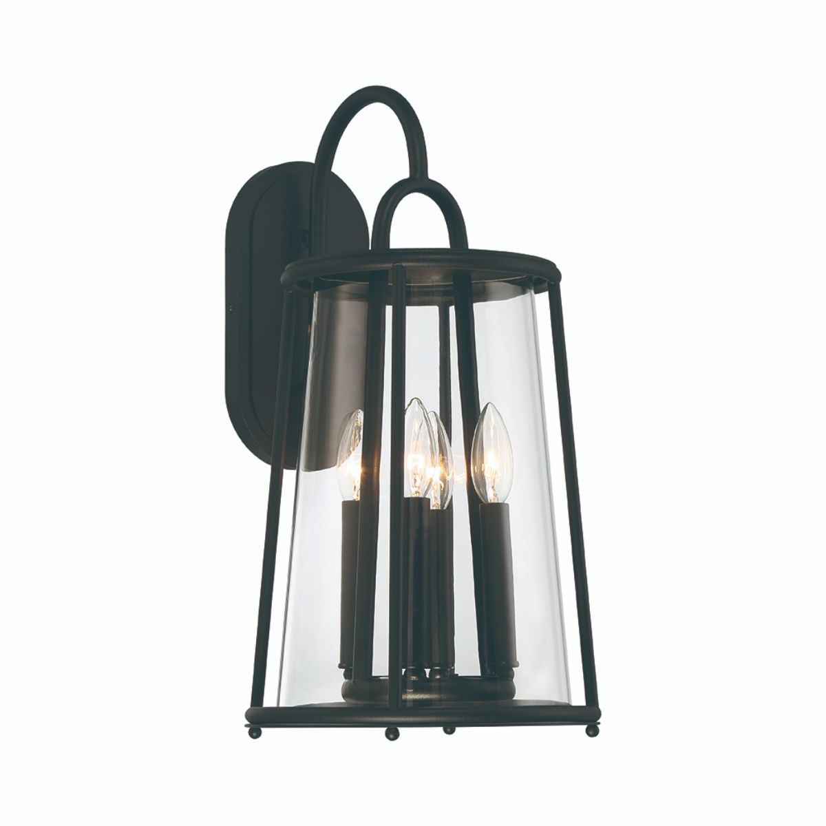 Daulle 19 In. 4 lights Outdoor Wall Sconce Satin Black Finish - Bees Lighting