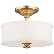 Harbour Point 14" 2-Light Semi-Flush Mount, Liberty Gold Finish - Bees Lighting