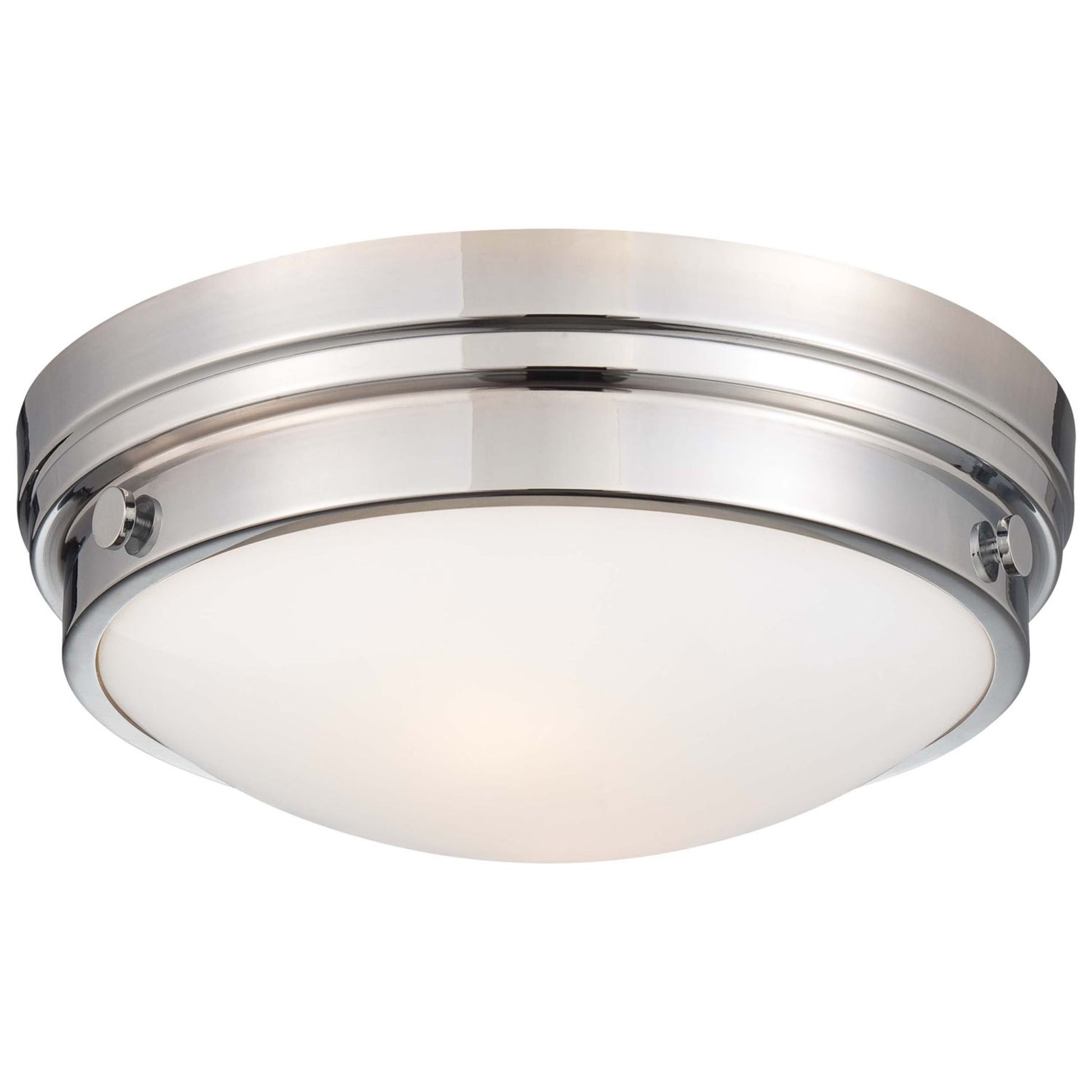 13" 2-Light Flush Mount, Chrome Finish - Bees Lighting
