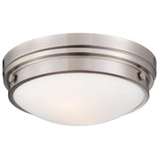 13" 2-Light Flush Mount, Brushed Nickel Finish - Bees Lighting