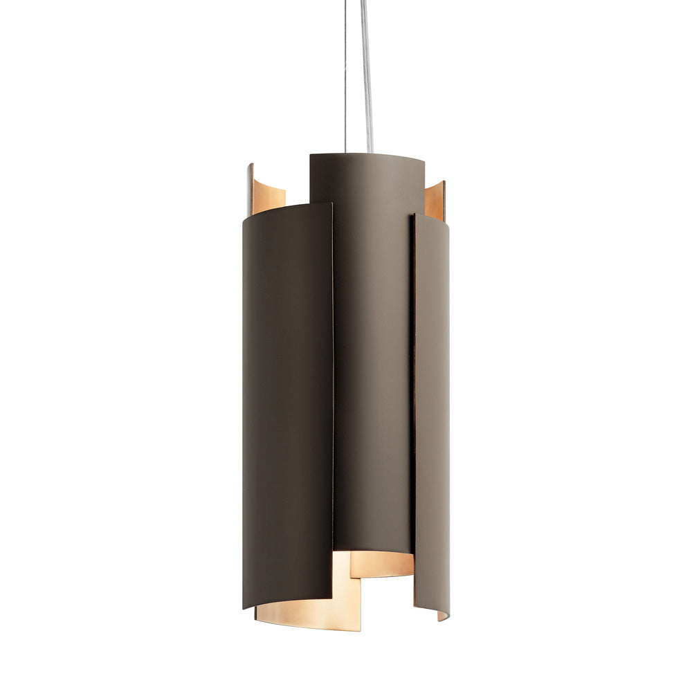 Moderne 6 in. LED Pendant Light Bronze Finish - Bees Lighting