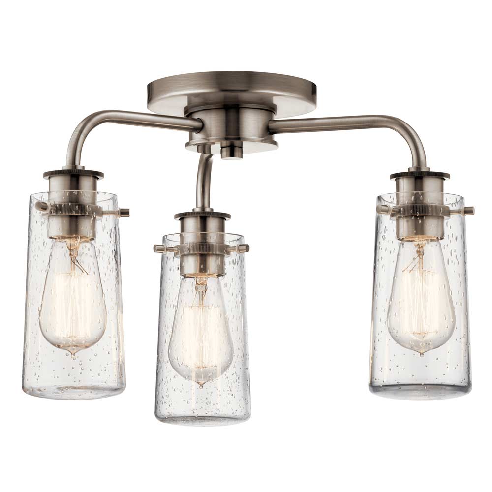 Braelyn 18 in. 3 Lights Chandelier Silver Finish - Bees Lighting