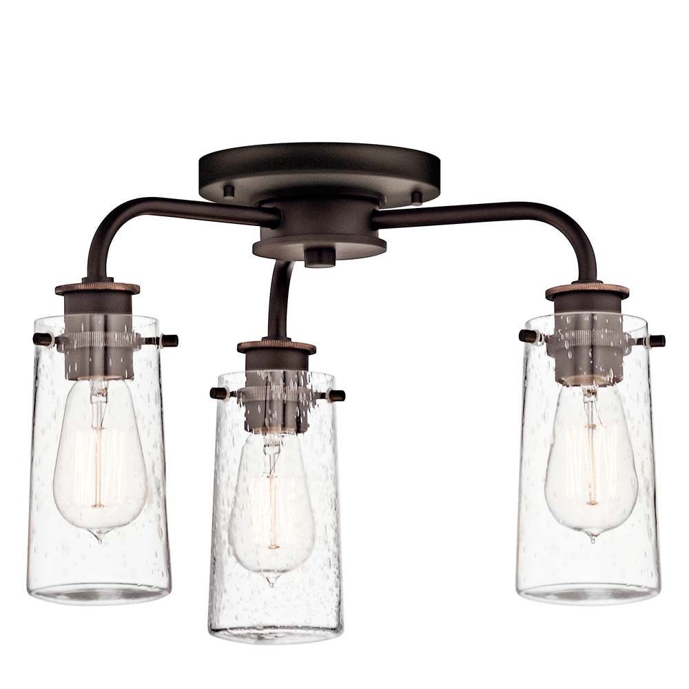 Braelyn 18 in. 3 Lights Chandelier Bronze Finish - Bees Lighting