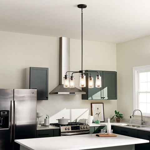 Braelyn 25 in. 5 Lights Chandelier Silver Finish - Bees Lighting