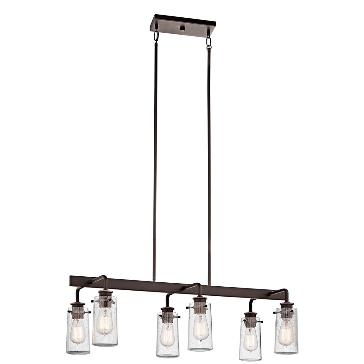 Braelyn 34 in. 6 Lights Chandelier Bronze Finish - Bees Lighting