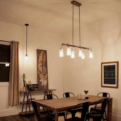 Braelyn 34 in. 6 Lights Chandelier Bronze Finish - Bees Lighting