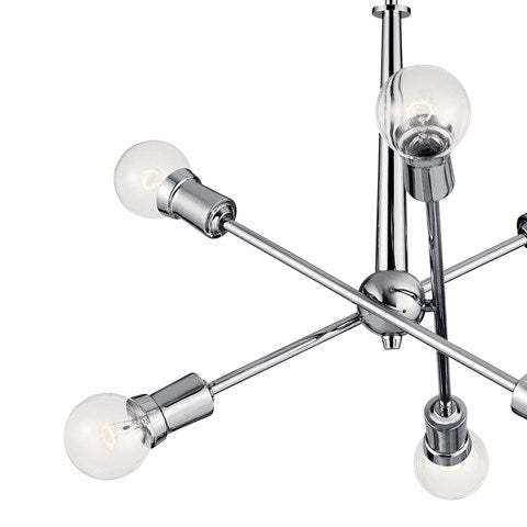Armstrong 20 in. 6 Lights Chandelier Chrome Finish - Bees Lighting