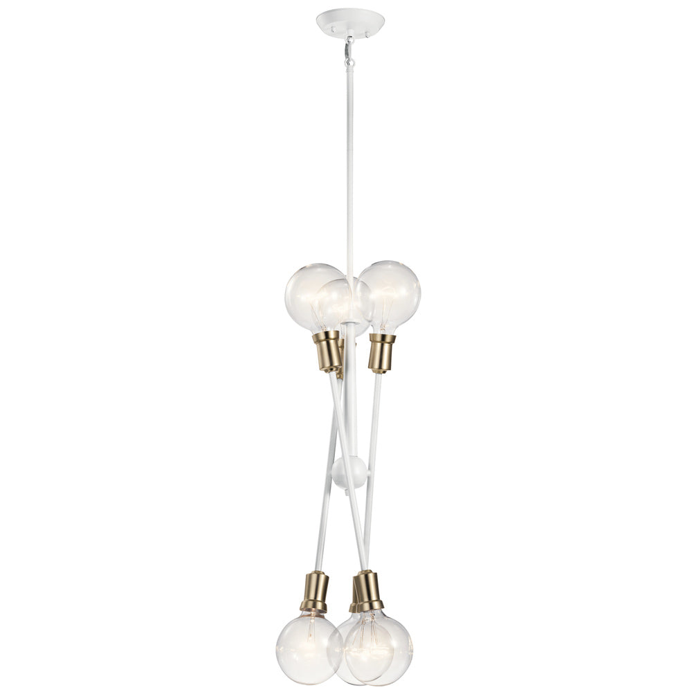 Armstrong 20 in. 6 Lights Chandelier White Finish - Bees Lighting