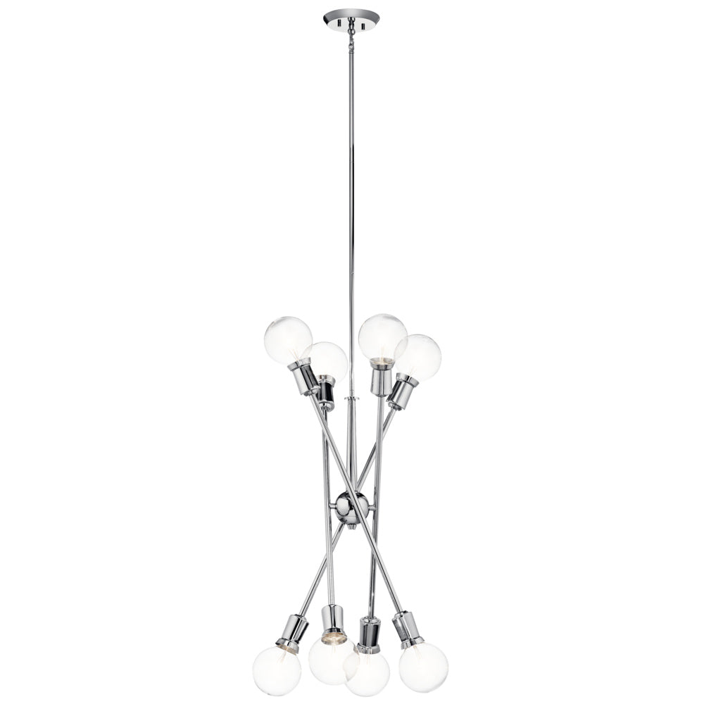 Armstrong 30 in. 8 Lights Chandelier Chrome Finish - Bees Lighting