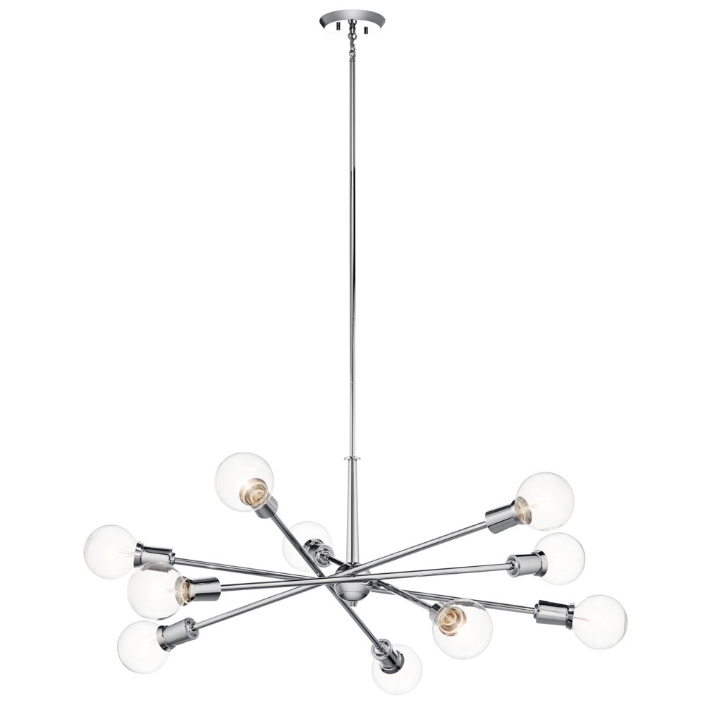 Armstrong 47 in. 10 Lights Chandelier Chrome Finish - Bees Lighting