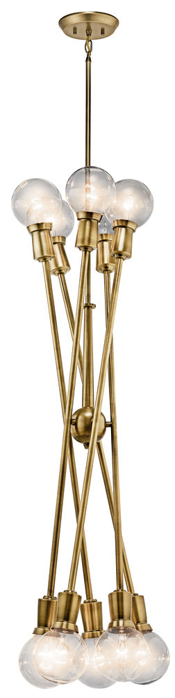 Armstrong 47 in. 10 Lights Chandelier Natural Brass Finish - Bees Lighting