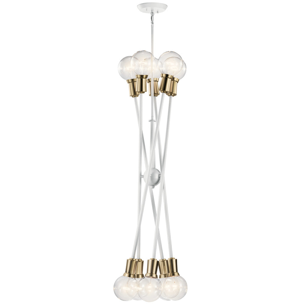 Armstrong 47 in. 10 Lights Chandelier White Finish - Bees Lighting