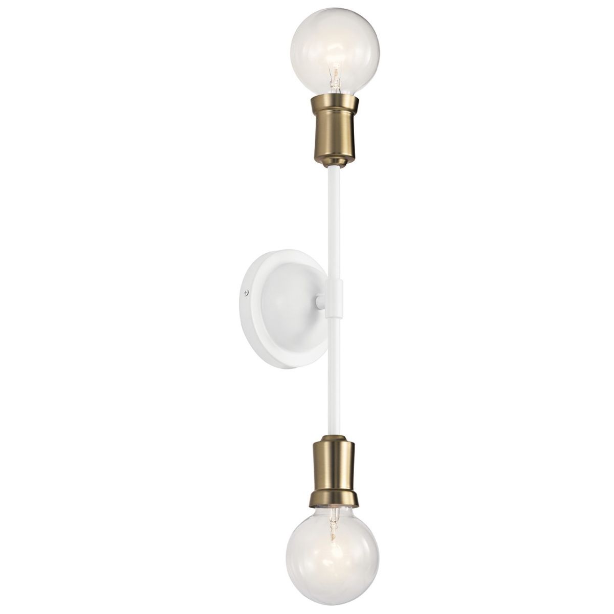 Armstrong 17 in. 2 Lights Armed Sconce White Finish - Bees Lighting