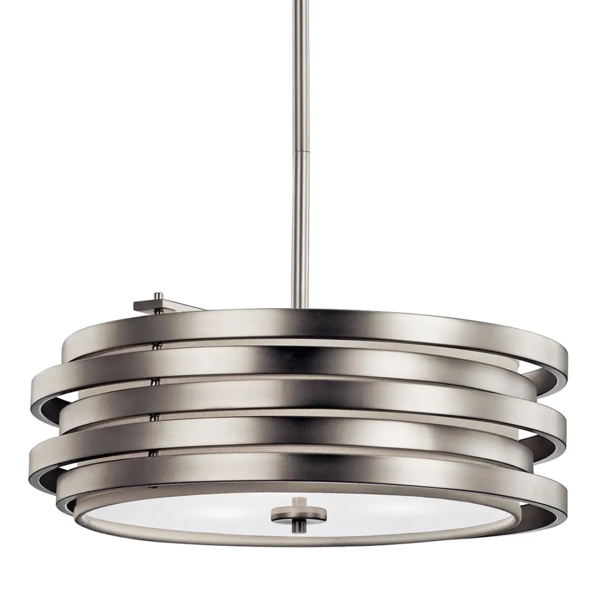 Roswell 19" 3-Light Pendant Light, Brushed Nickel Finish - Bees Lighting