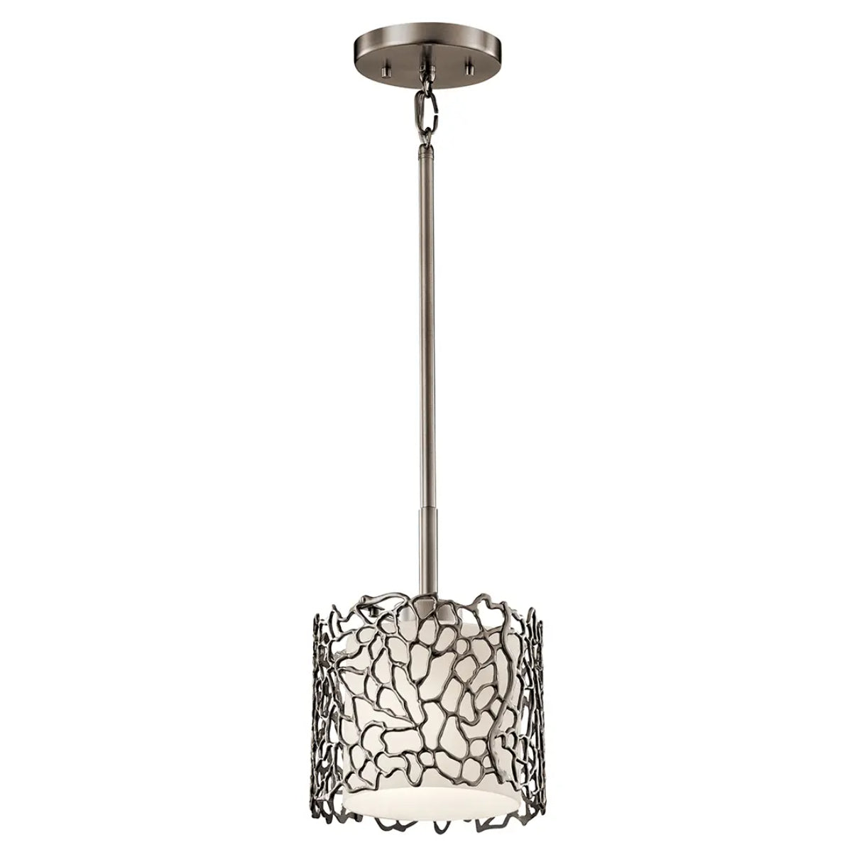 Silver Coral Pendant - Bees Lighting