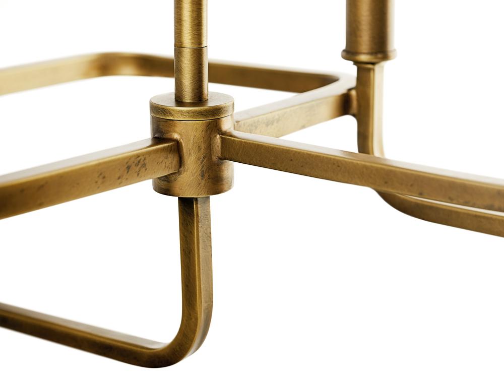 Alden 39 In. 6 Lights Chandelier Natural Brass Finish - Bees Lighting