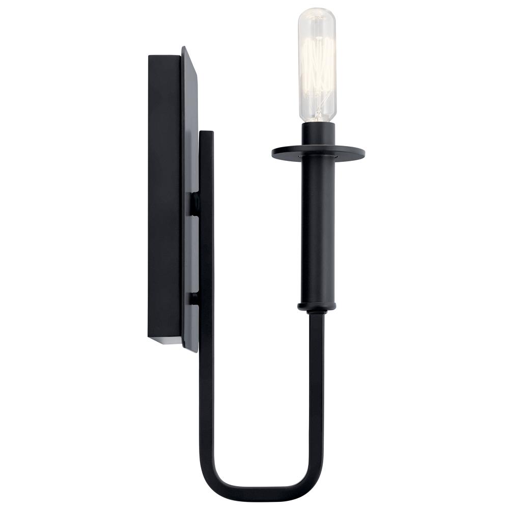 Alden 12 in. Armed Sconce Black Finish - Bees Lighting