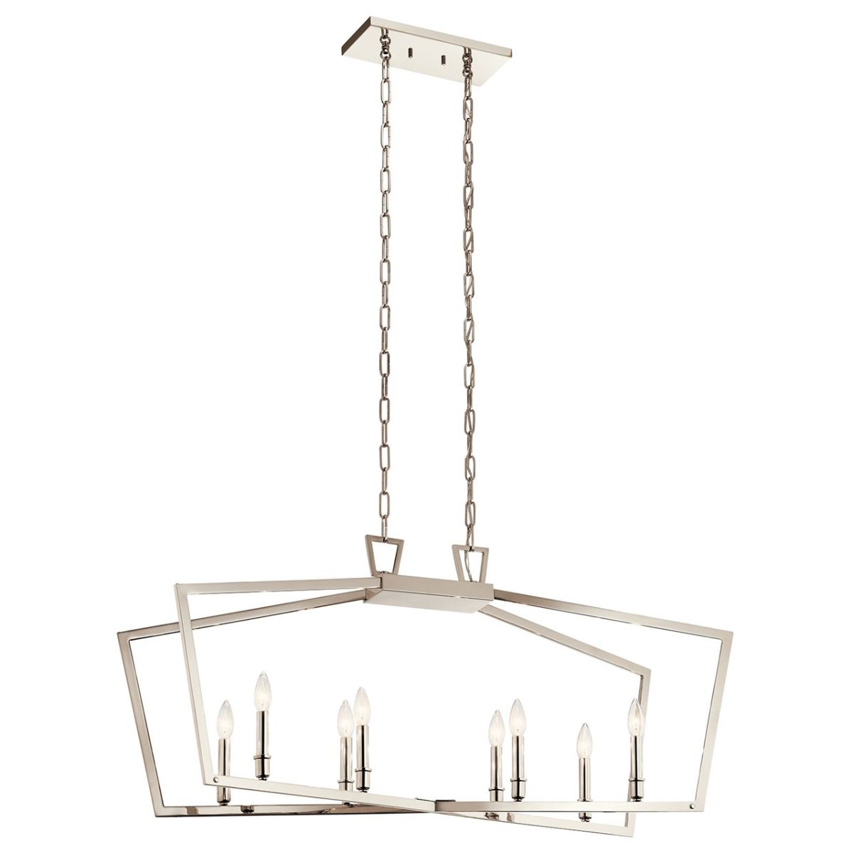 Abbotswell 42 in. 8 Lights Chandelier Polished Nickel - Bees Lighting