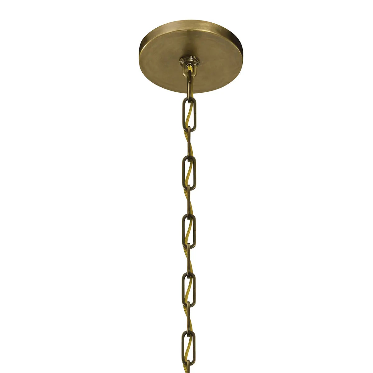 Abbotswell 30 in. 12 Lights Chandelier Natural Brass Finish - Bees Lighting