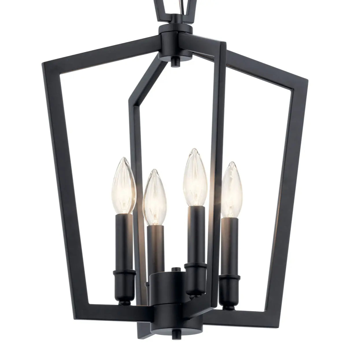 Abbotswell 14 in. 4 Lights Pendant Light Black Finish - Bees Lighting