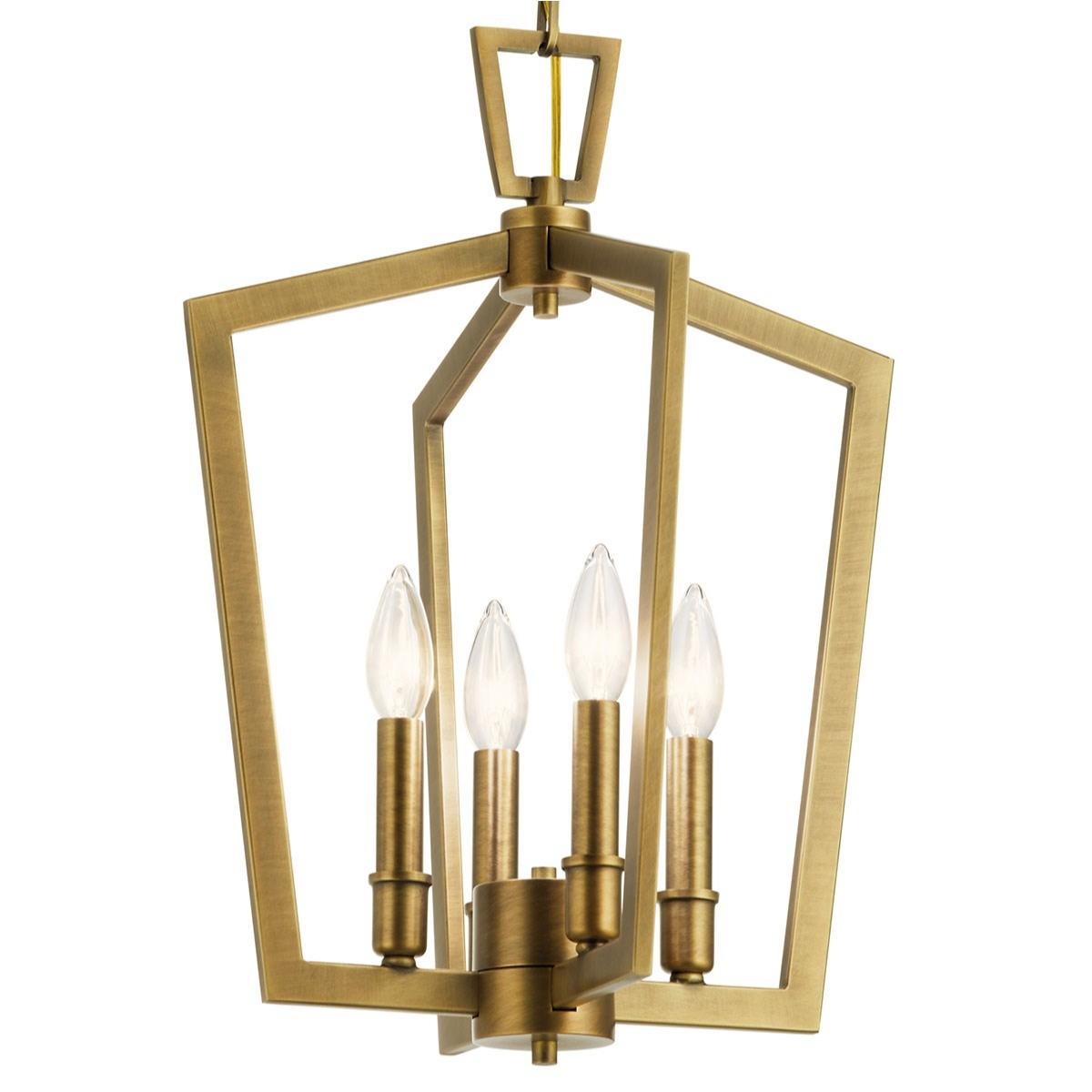 Abbotswell 14 in. 4 Lights Pendant Light Brass Finish - Bees Lighting
