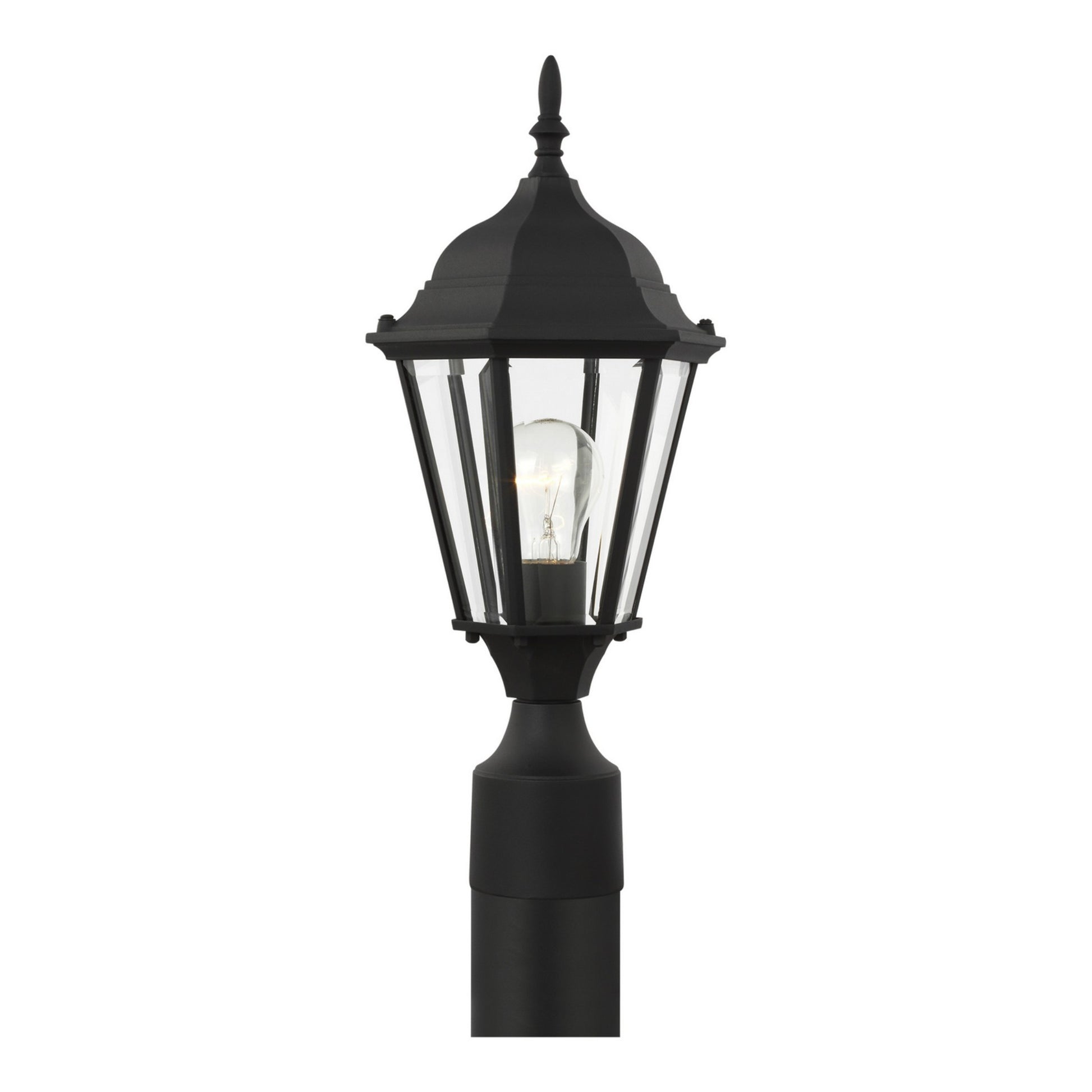 Bakersville 18" Outdoor Post Lantern 82938, Black Finish - Bees Lighting