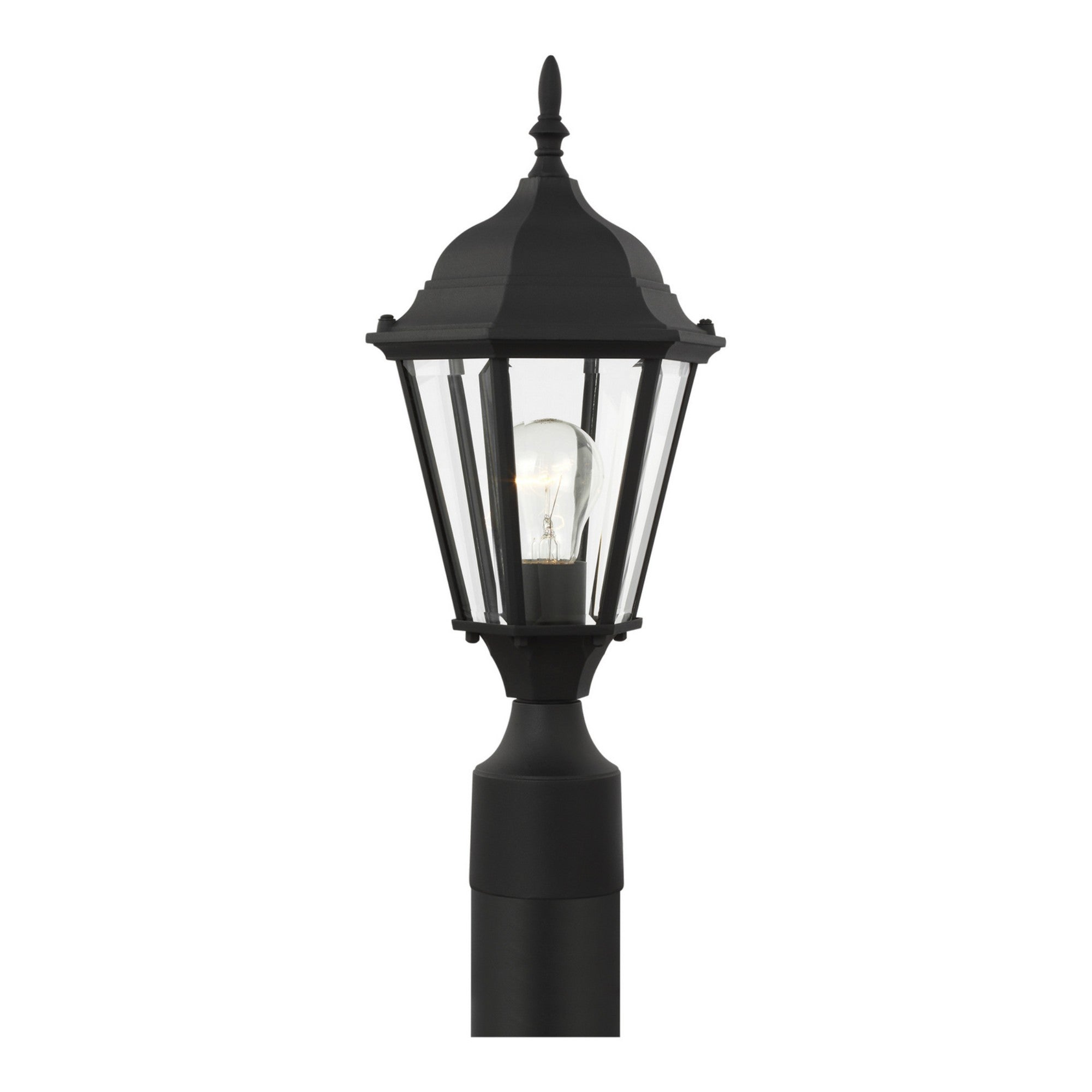 Bakersville 18" Outdoor Post Lantern 82938, Black Finish - Bees Lighting