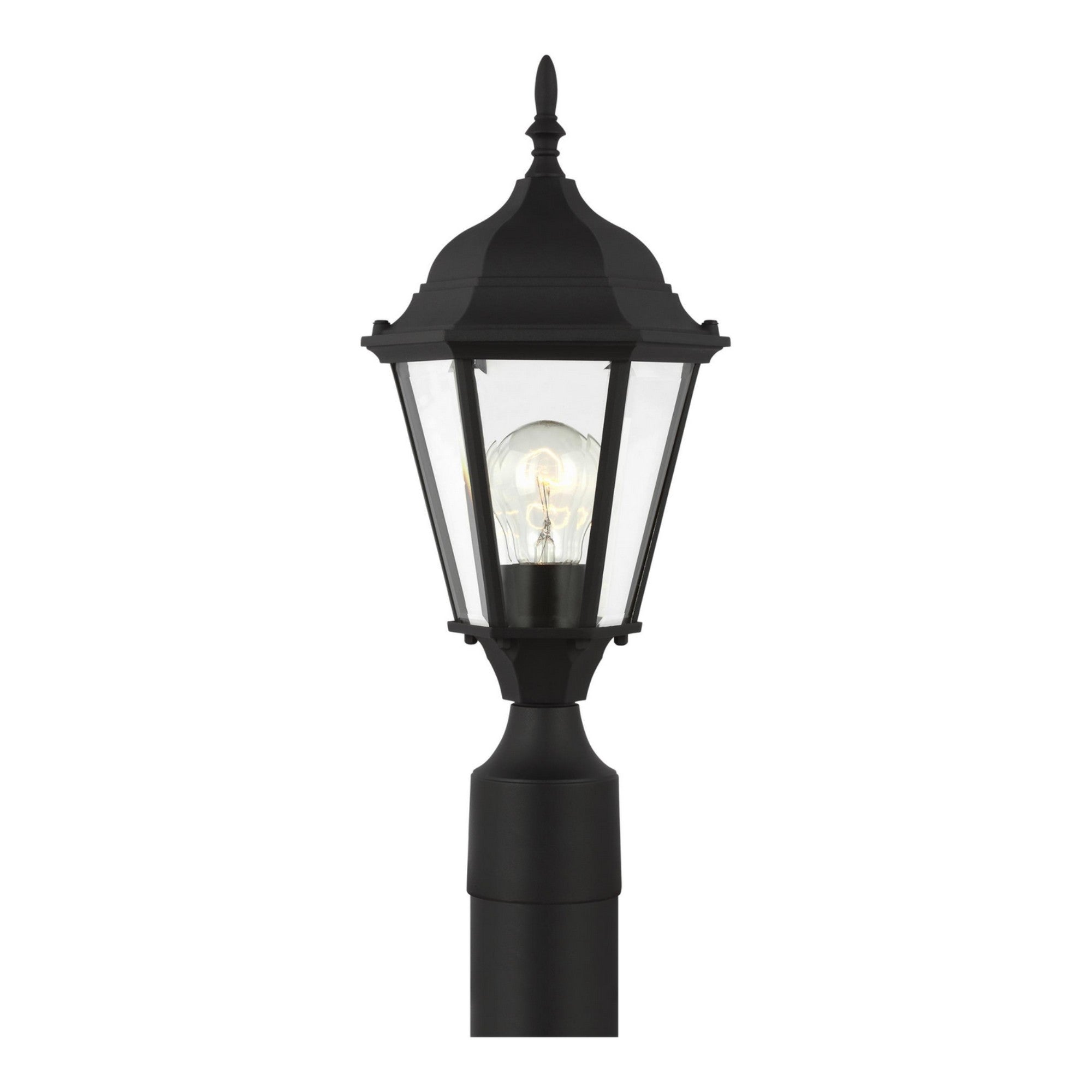 Bakersville 18" Outdoor Post Lantern 82938, Black Finish - Bees Lighting