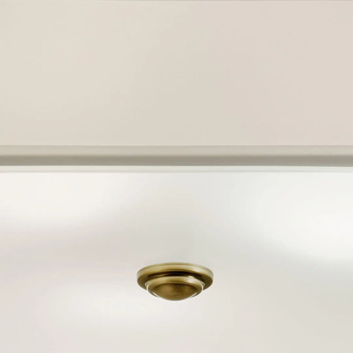 Shailene 14" 3-Light Square Semi-Flush Mount, Natural Brass Finish - Bees Lighting