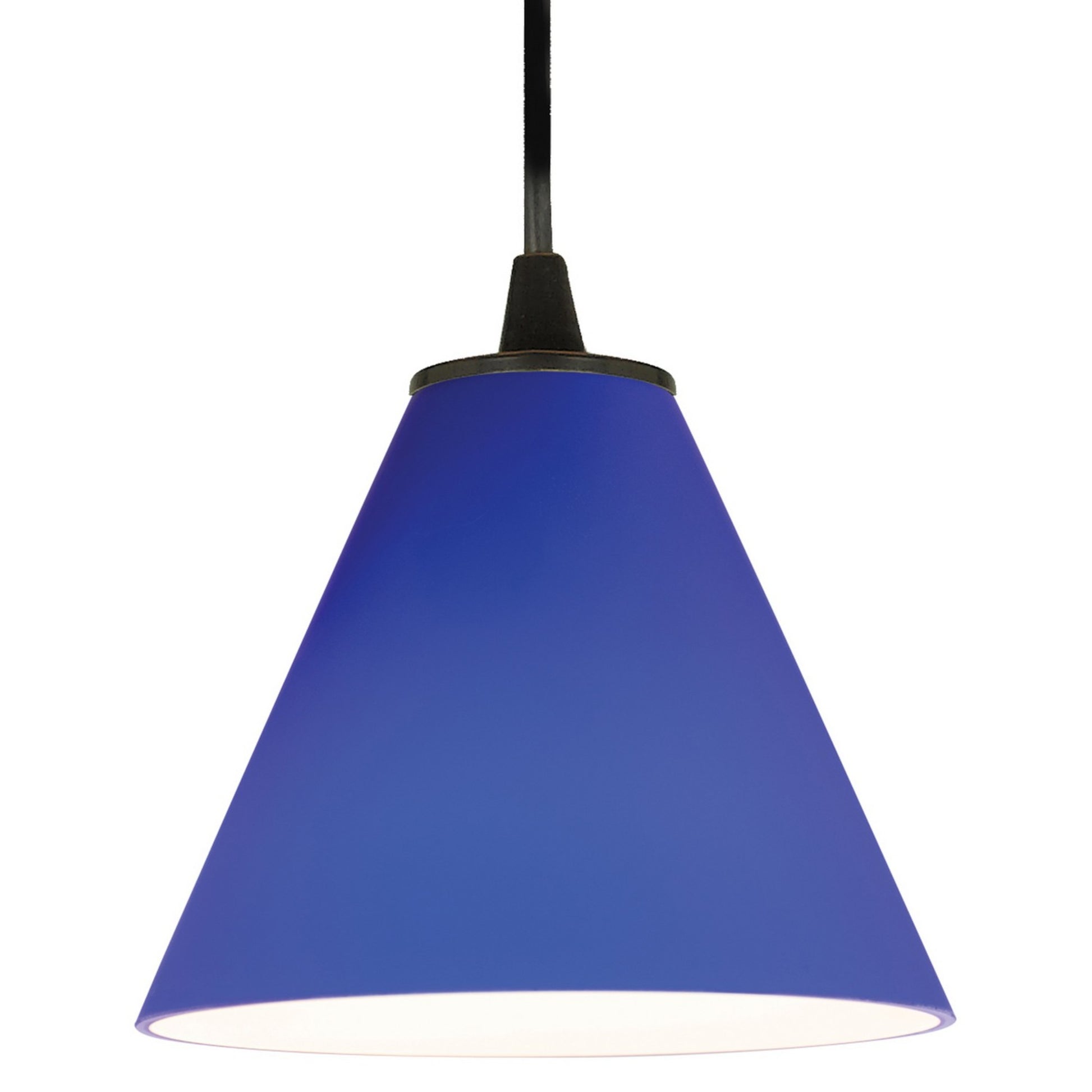 Martini 7" Pendant, Oil Rubbed Bronze Finish, Cobalt Diffuser, Cord - Bees Lighting