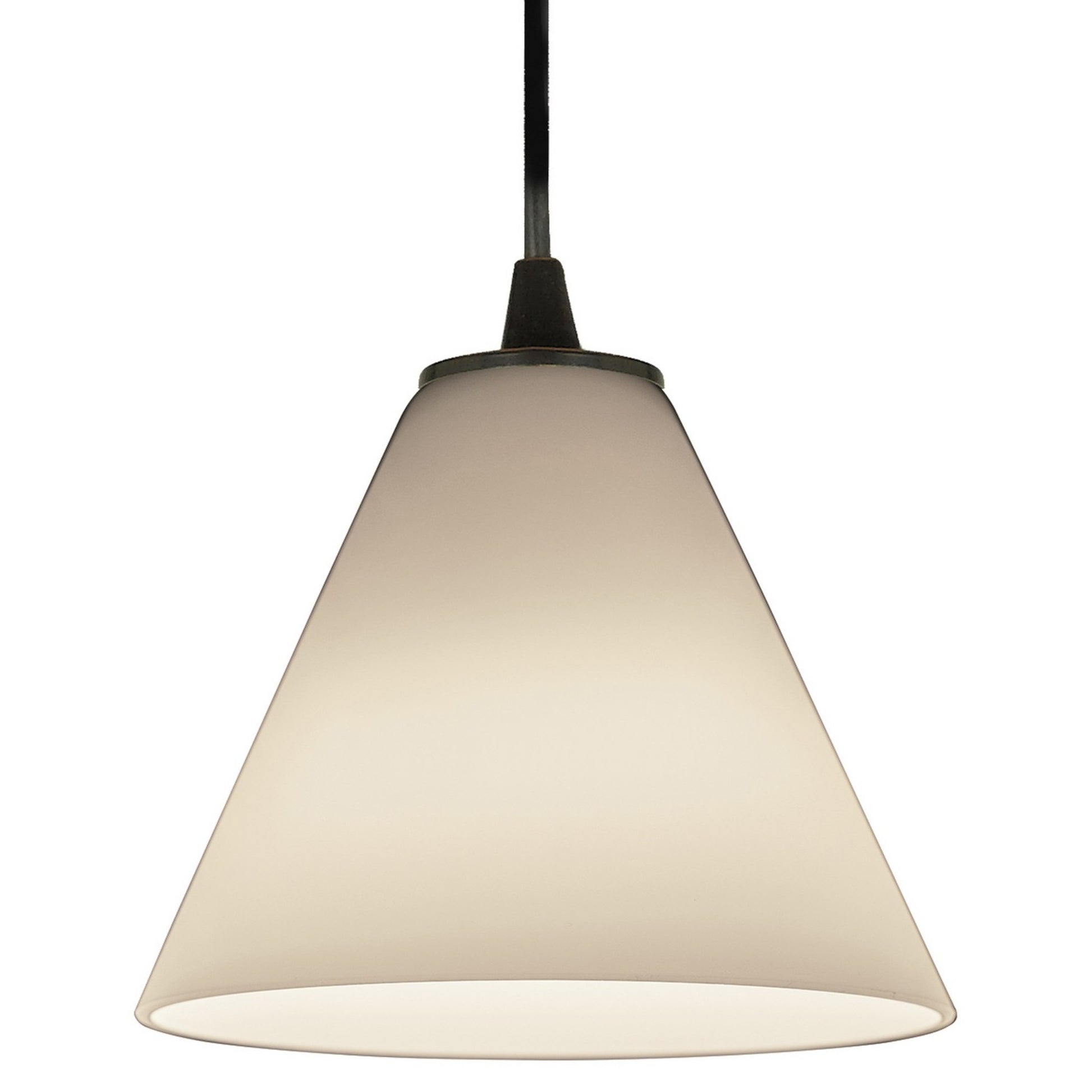 Martini 7" Pendant, Oil Rubbed Bronze Finish, White Diffuser, Cord - Bees Lighting