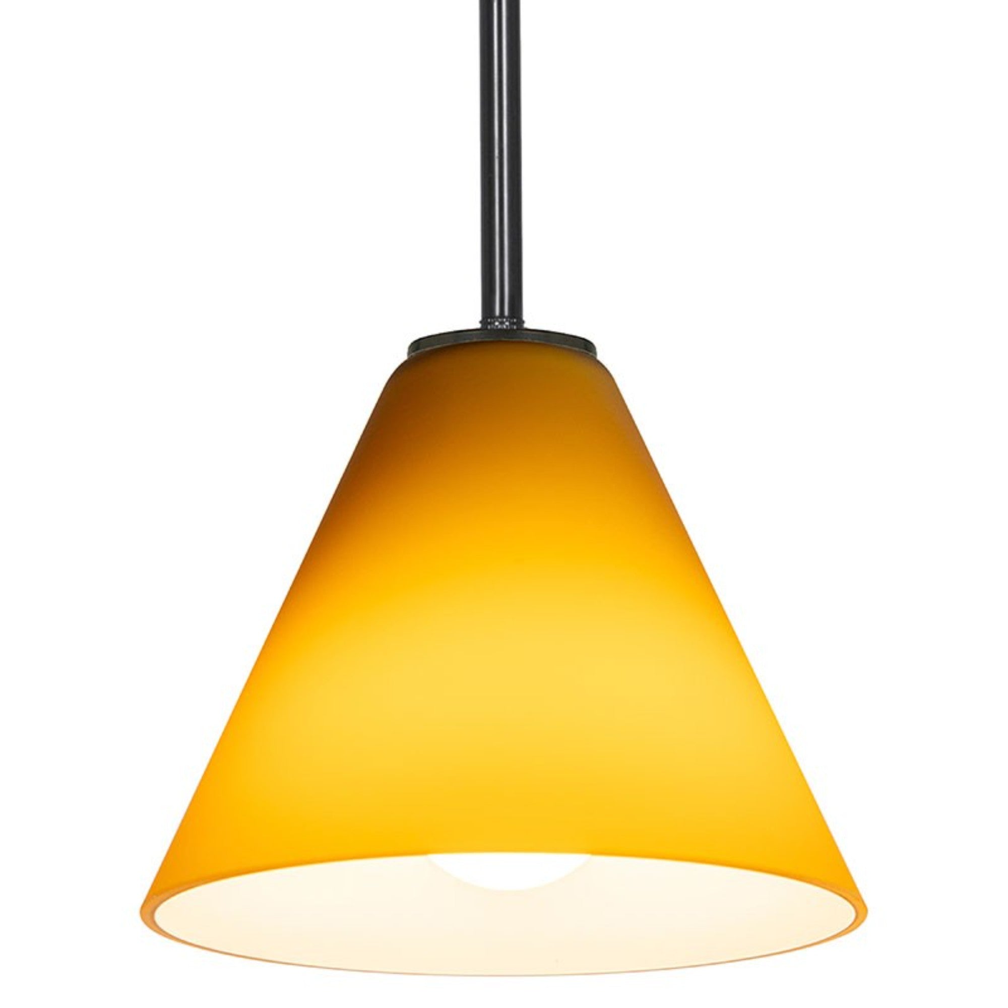 Martini 7" Pendant, Oil Rubbed Bronze Finish, Amber Diffuser, Rod