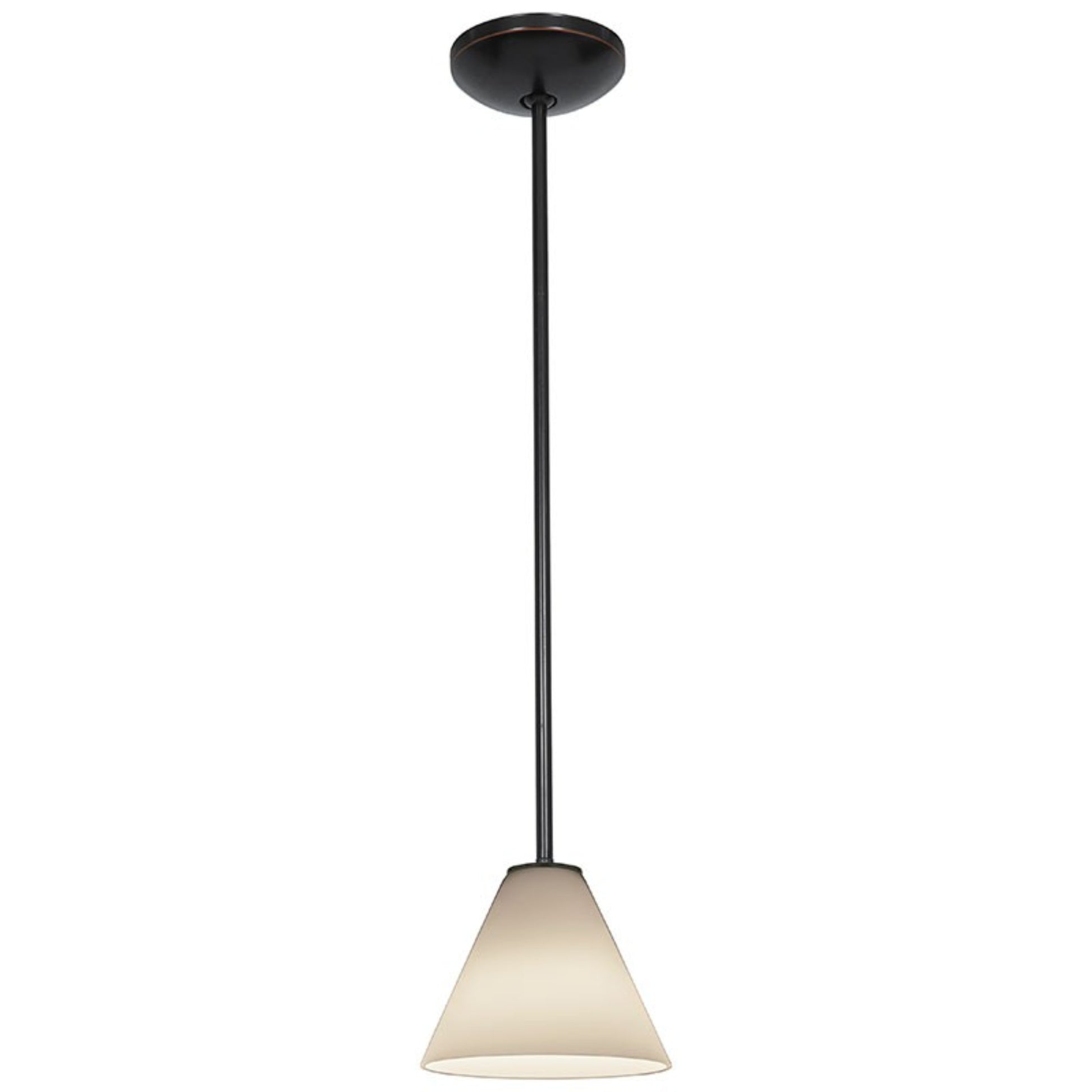 Martini 7" Pendant, Oil Rubbed Bronze Finish, White Diffuser, Rod - Bees Lighting