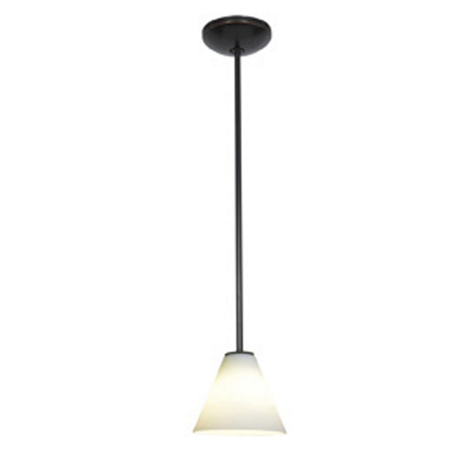 Martini 7" Pendant, Oil Rubbed Bronze Finish, White Diffuser, Rod