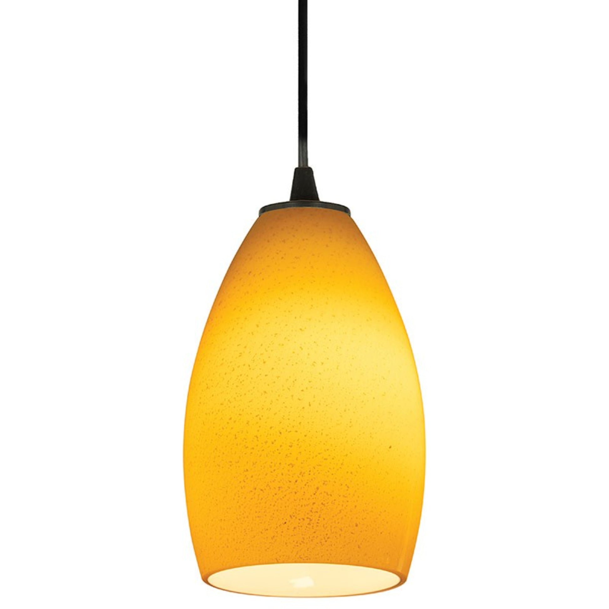 Champagne 9" Pendant, Oil Rubbed Bronze Finish, Maya Diffuser, Cord - Bees Lighting