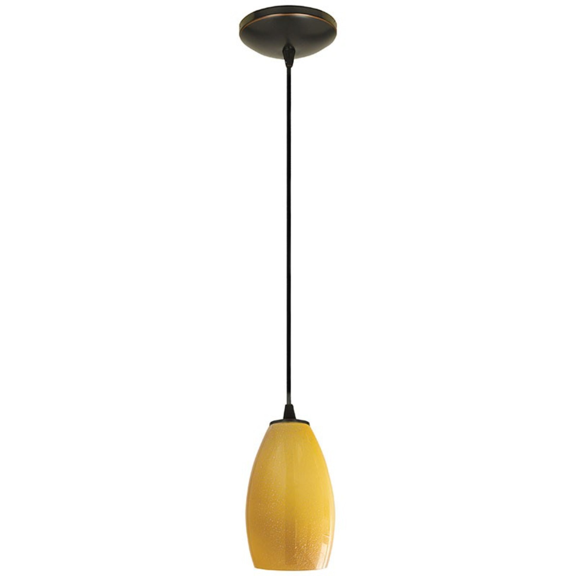 Champagne 9" Pendant, Oil Rubbed Bronze Finish, Maya Diffuser, Cord - Bees Lighting