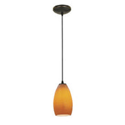 Champagne 9" Pendant, Oil Rubbed Bronze Finish, Maya Diffuser, Cord - Bees Lighting
