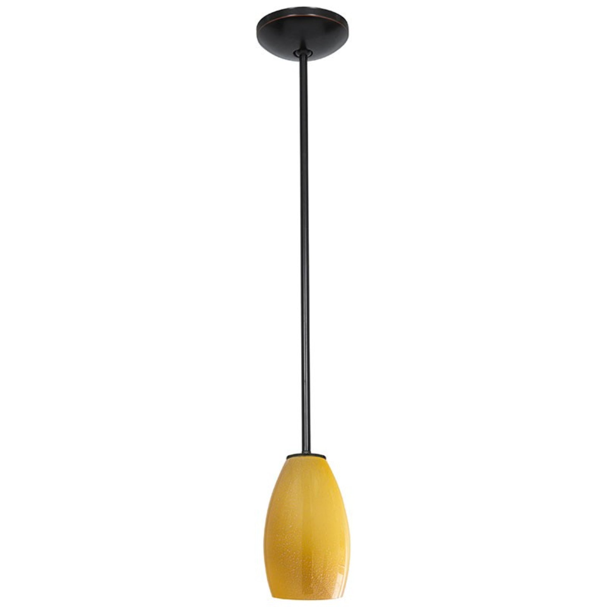 Champagne 9" Pendant, Oil Rubbed Bronze Finish, Maya Diffuser, Rod - Bees Lighting
