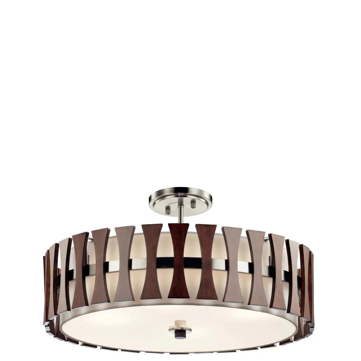 Cirus Convertible Pendant/Semi flush Mount Light, Auburn Stained - Bees Lighting