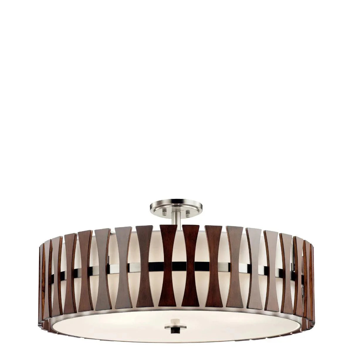 Cirus Convertible Pendant/Semi flush Mount Light, Auburn Stained - Bees Lighting