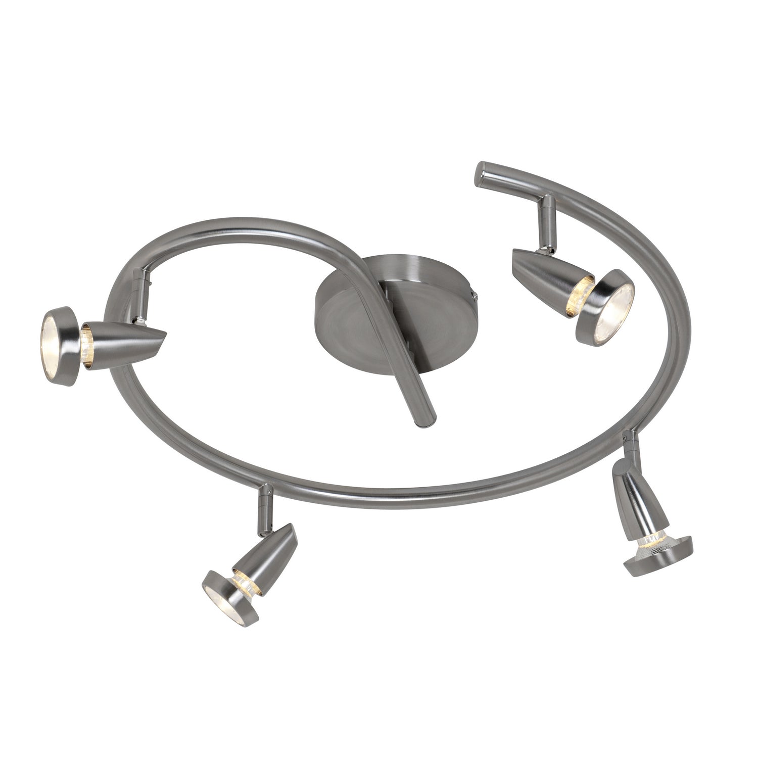 Mirage 18" 4-Light Adjustable LED Track Rail, Brushed Steel Finish - Bees Lighting
