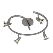 Mirage 18" 4-Light Adjustable LED Track Rail, Brushed Steel Finish - Bees Lighting