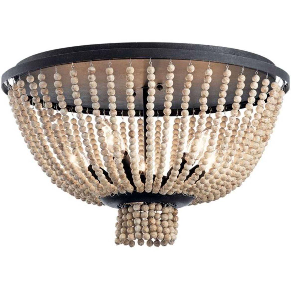 Brisbane 18 in. 5 Lights Flush Mount Light White Finish - Bees Lighting